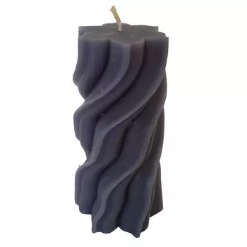 свеча Цветок Витой 5,5х12см графит 12ч/г без аромата