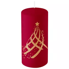 свеча Deco Christmas Елка 12х5,6см бордовая