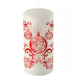 свеча Deco Christmas Ёлочные шары 12х5,6см белая