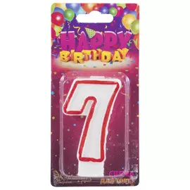 свеча для торта ВОЛШЕБНАЯ СТРАНА Цифра 7 7,5х5х1,2см 0,2ч/г без аромата