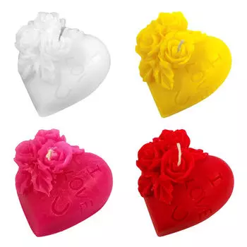 свеча Сердце I Love U 5х2,2см 1ч/г ароматизированная микс цвета