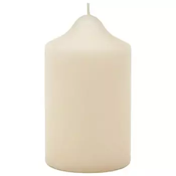свеча-столбик 5х10см 10ч/г кремовая без аромата