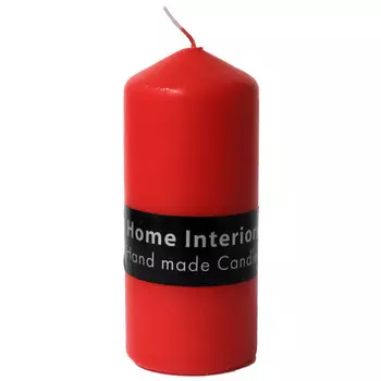 свеча-столбик HOME INTERIORS 6х12см 30ч/г красная без аромата