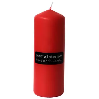 свеча-столбик HOME INTERIORS 6х17см 50ч/г красная без аромата