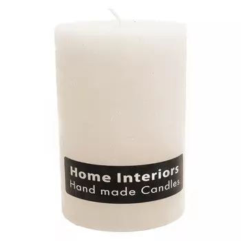 свеча-столбик HOME INTERIORS Рустик 6х11см 25ч/г белая без аромата
