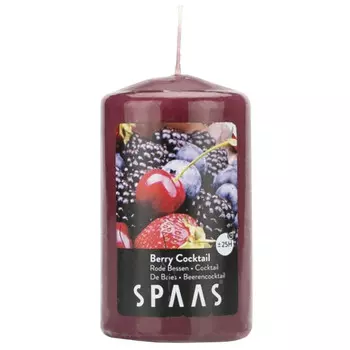 свеча-столбик SPAAS Ягодный коктейль 6х10см 25ч/г ароматизированная