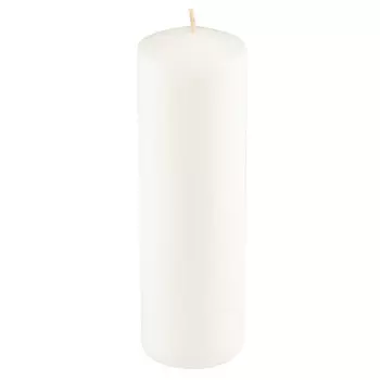 свеча-столбик ВОЛШЕБНАЯ СТРАНА Deco 19х6см белый 32ч/г без аромата