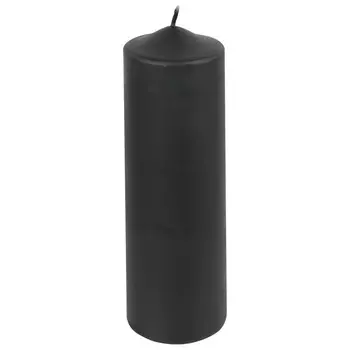 свеча-столбик ВОЛШЕБНАЯ СТРАНА Deco 19х6см черный 32ч/г без аромата
