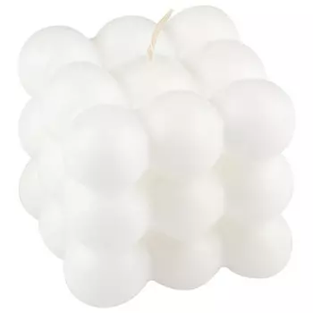 свеча ВОЛШЕБНАЯ СТРАНА Неокуб 6х6см белый 8ч/г без аромата