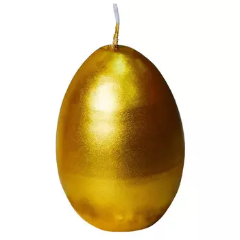 свеча Яйцо 3,5х7см 5ч/г без аромата золотой