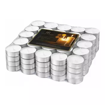 свечи чайные 100шт 3,7х1,2см 3ч/г белые