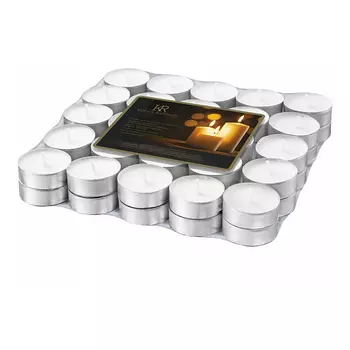 свечи чайные 50шт 3,7х1,2см 3ч/г белые