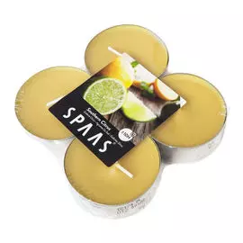 свечи чайные SPAAS Макси Южный цитрус 4шт 6х2,4см. 10ч/г ароматизированная