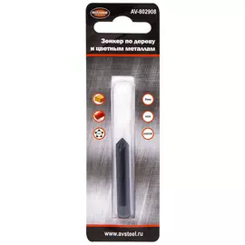 сверло по дереву и цветным металлам AV STEEL 8мм с зенкером