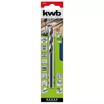 сверло по металлу KWB 10,0х133мм hi-nox