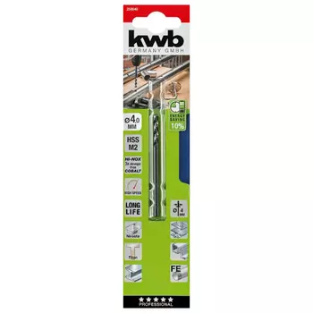 сверло по металлу KWB 4,0х75мм hi-nox