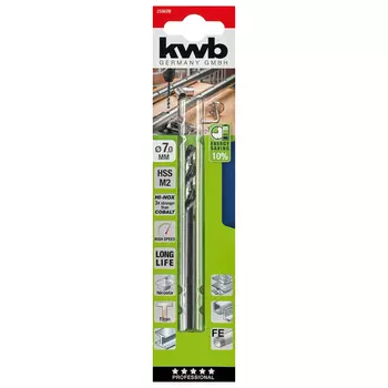 сверло по металлу KWB 7,0х93мм hi-nox