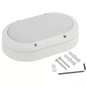 светильник антивандальный ЭРА Овал LED x 12 Вт белый
