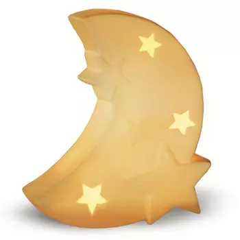 светильник декоративный настольный APEYRON Полумесяц 3хАА керамический белый