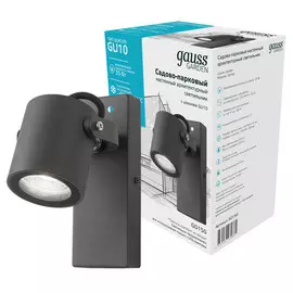 светильник фасадный GAUSS Sonata GU10 1x35Вт 240В IP54 черный