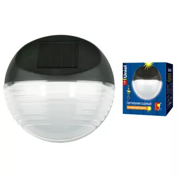 светильник фасадный на солнечной батарее UNIEL BRIGHT 5Вт черный