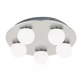 светильник настенно потолочный EGLO Mosiano 5x3,3Вт LED IP44 сталь хром
