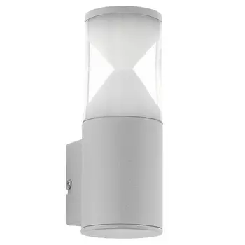 светильник настенный EGLO Helvella 1х3,7Вт LED 3000K IP44 сталь серебряный