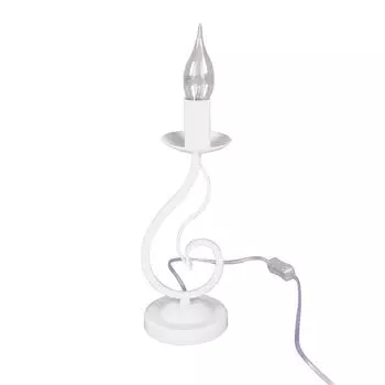 светильник настольный РОССвет РС20940 WT/1T, 1 х Е14 х 60 Вт, белый