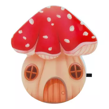 светильник ночник светодиодный СТАРТ 3LED 0,5Вт Гриб-домик красный