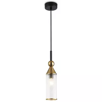 светильник подвесной AMBRELLA High Light E14 40Вт черный/латунь/прозрачный