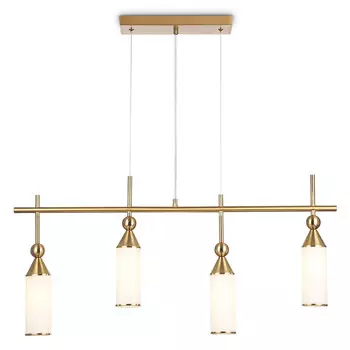 светильник подвесной AMBRELLA High Light E14 4х40Вт латунь/белый матовый