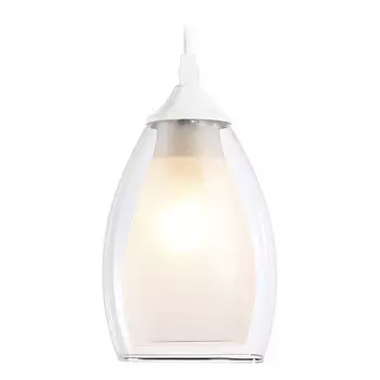 светильник подвесной AMBRELLA Traditional E27 белый/прозрачный/белый матовый