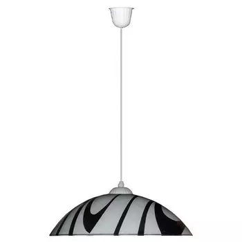 светильник подвесной БАЛТИЙСКИЙ СТИЛЬ Сахара 1х60Вт Е27 стекло белый/черный