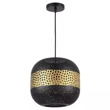 светильник подвесной DE FRAN Ажур Е27 1х60Вт металл черный золото