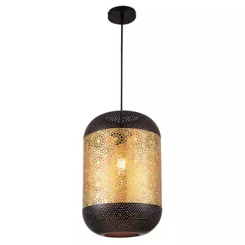 светильник подвесной DE FRAN Ажур Е27 1х60Вт металл черный золото