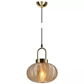 светильник подвесной DE FRAN Paris Е27 220В 1х60Вт антик+ янтарное стекло