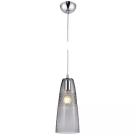 светильник подвесной DE FRAN Paris Е27 220В 1х60Вт хром+ дымчатое стекло