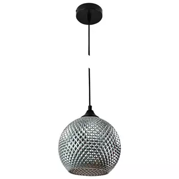 светильник подвесной DE FRAN Paris E27 1х60Вт стекло черный