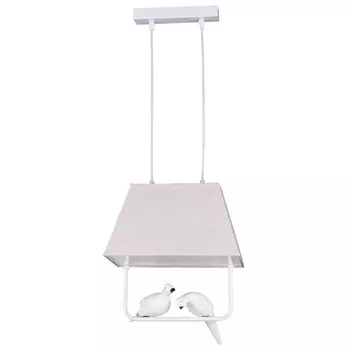 светильник подвесной DE FRAN Selina 2х60Вт Е27 220В голуби белый