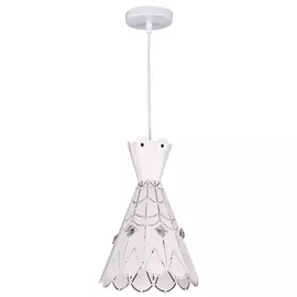 светильник подвесной DE FRAN Silje 1х60Вт Е27 220В кристаллы/белый