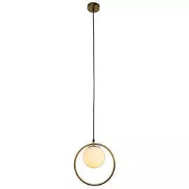 светильник подвесной DE FRAN Style E27 220В 1х60Вт металл стекло золото белый