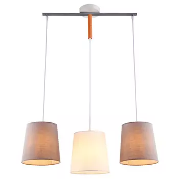 светильник подвесной DE FRAN Tombolo 3х60Вт E27 220В белый/серый