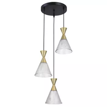 светильник подвесной DECITY Лоск 3х40Вт E27 металл стекло черный