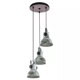 светильник подвесной EGLO Barnstaple 3х40Вт E27 дерево сталь патина цинк