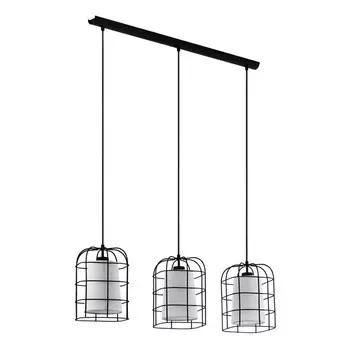 светильник подвесной EGLO Bittams 3х60Вт E27 сталь черный/белый