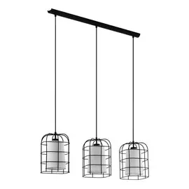 светильник подвесной EGLO Bittams 3х60Вт E27 сталь черный/белый