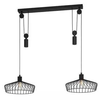 светильник подвесной EGLO Winkworth 2х40Вт E27 сталь черный