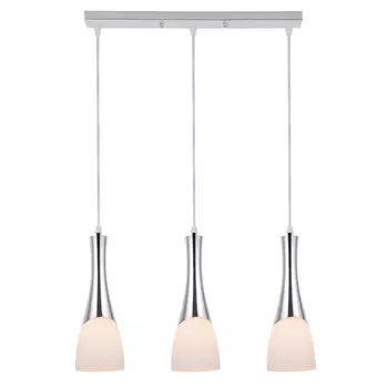 светильник подвесной ESCADA Элли E27 3х60Вт хром белый