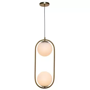 светильник подвесной LAMPLANDIA Ariza 2х40Вт E27 металл латунь