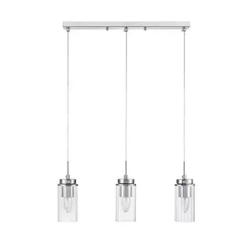 светильник подвесной LUMION Comfi Е14 3х40Вт металл стекло хром прозрачный
